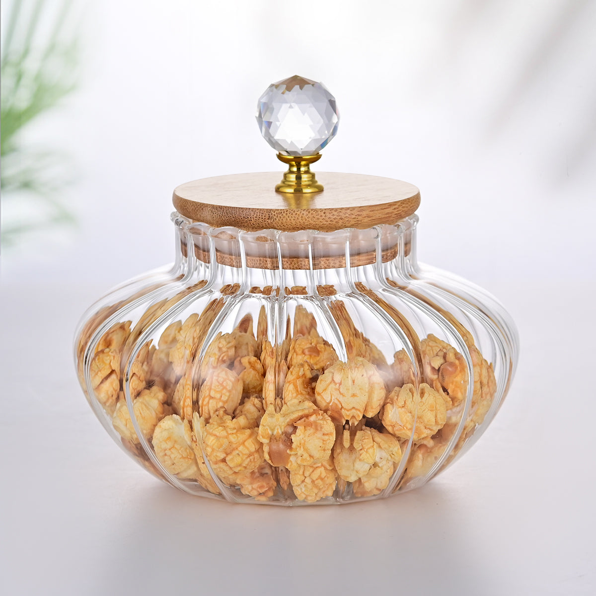 Borosilicate Glass Stripe Sealed Jar Coffee Storage Container
