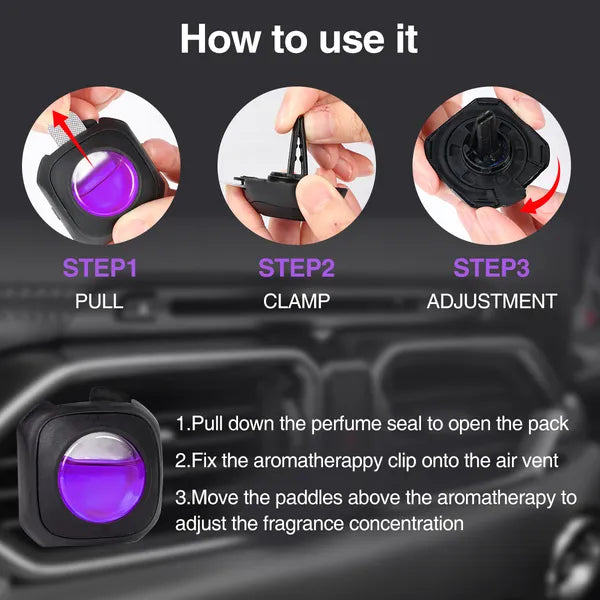 6-Pack Lavender Car Vent Clip Air Freshener Long Lasting