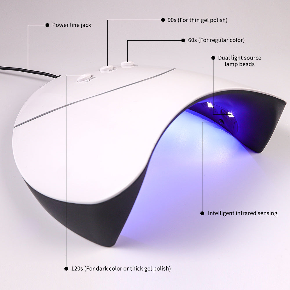 Professional USB Rechargeable UV LED Nail Lamp for Salon and Home Use