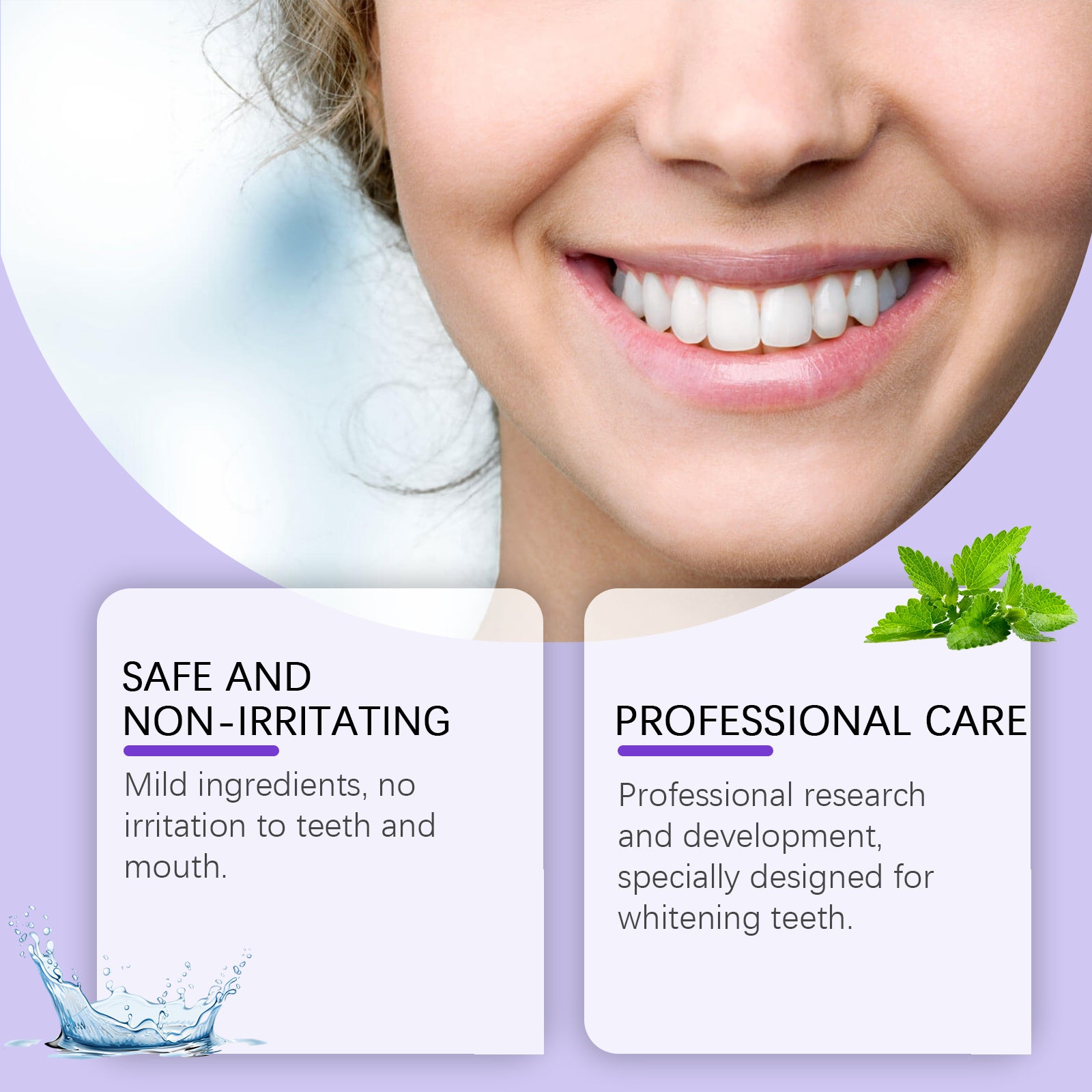 Advanced Purple Teeth Whitening Set for Stain Removal & Fresh Breath