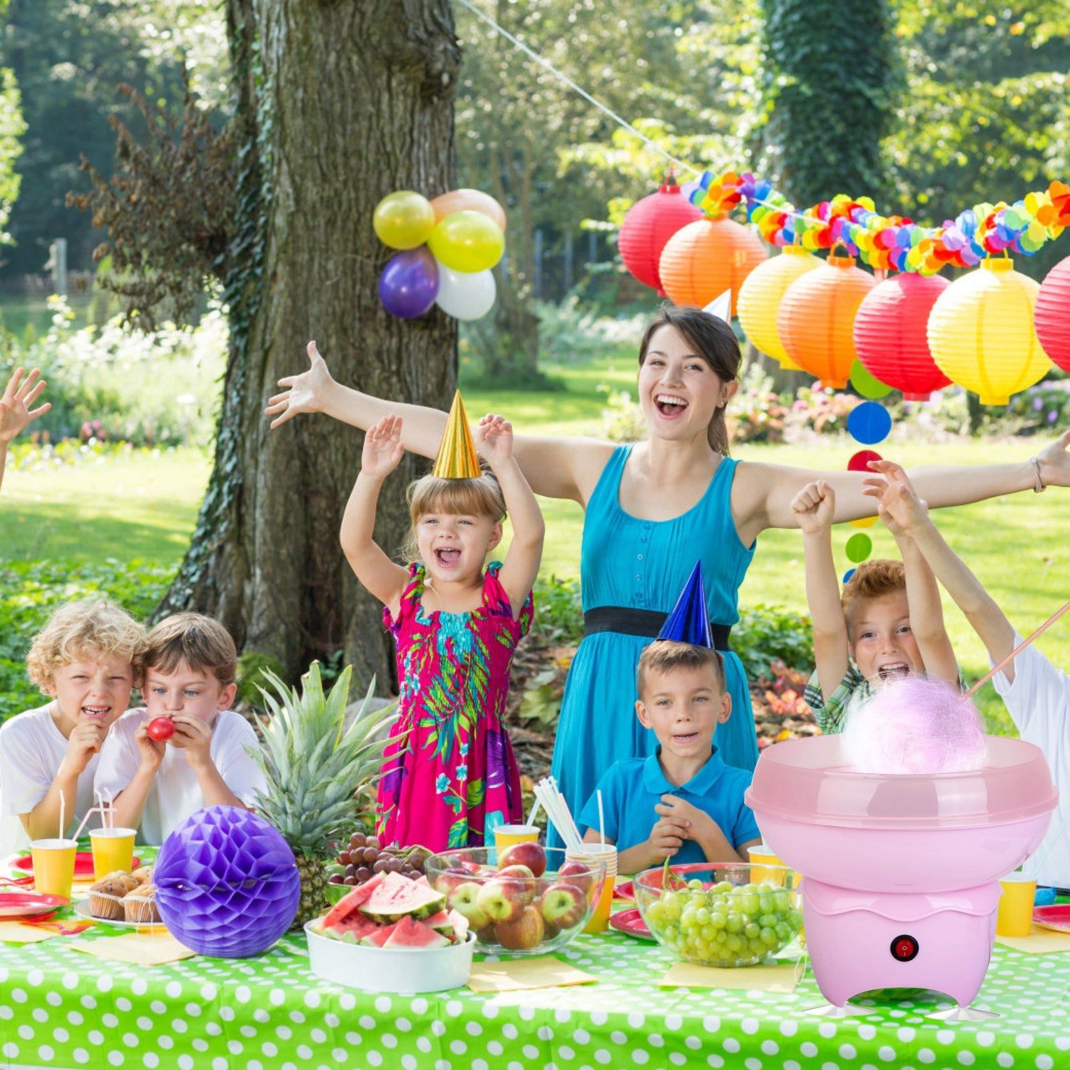 Portable Cotton Candy Maker Electric Candy Machine for Kids Fun