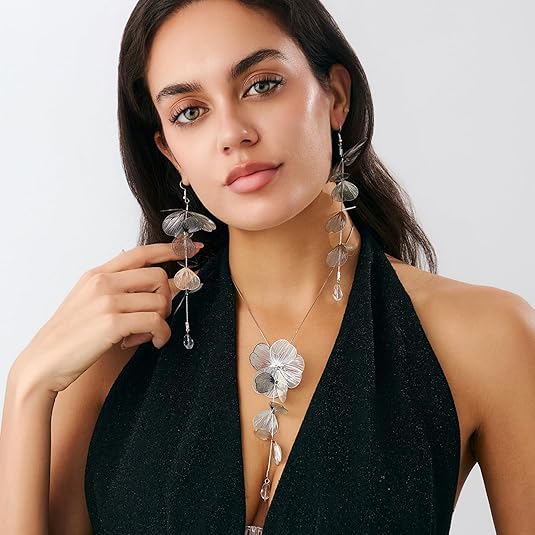 Trendy Gold Leaf Choker Tassel Necklace Boho Beach Jewelry