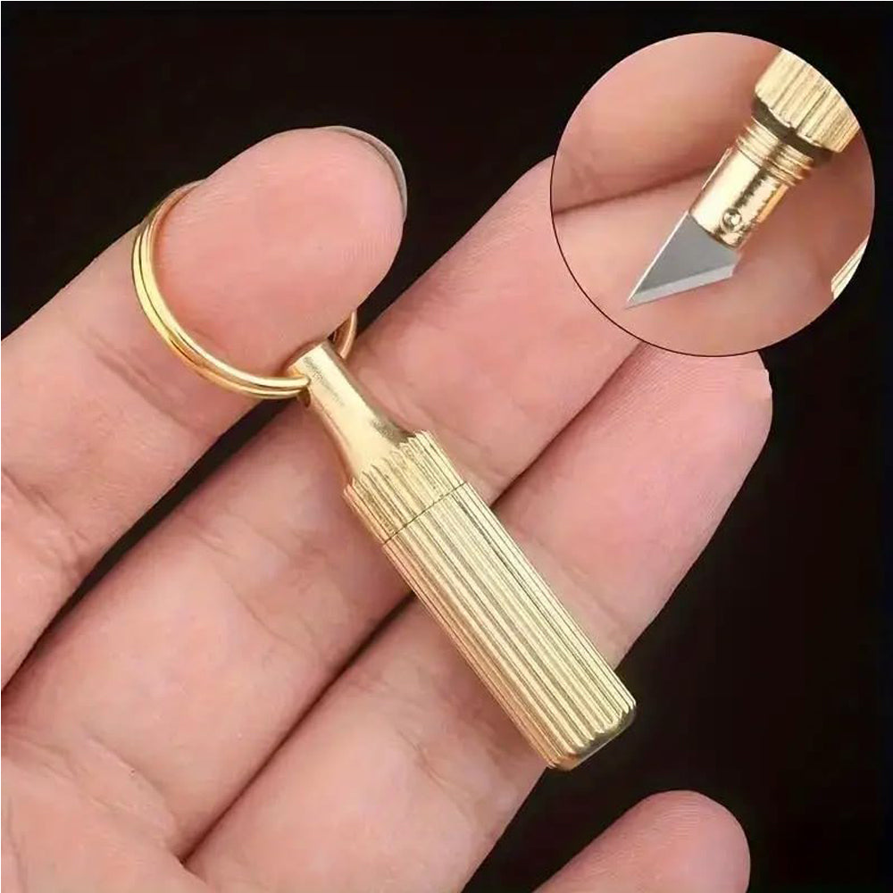 2PCS Stainless Steel Mini Pocket Knife Capsule Keychain Tool Set
