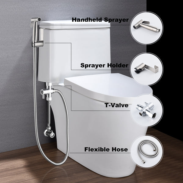 Premium Stainless Steel Toilet Spray Gun Handheld Bidet Sprayer