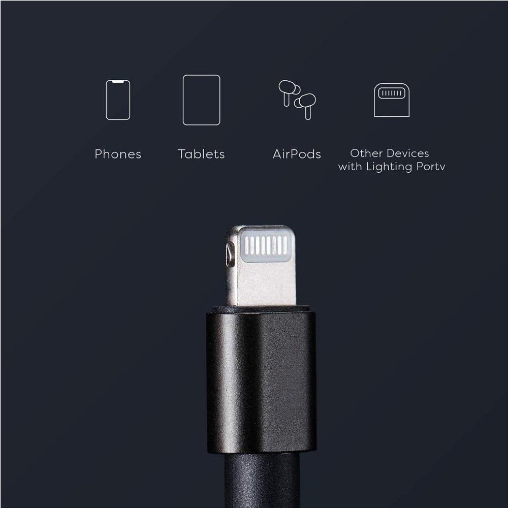 MFi Certified USB Cable Fast Charging Nylon Braided Black