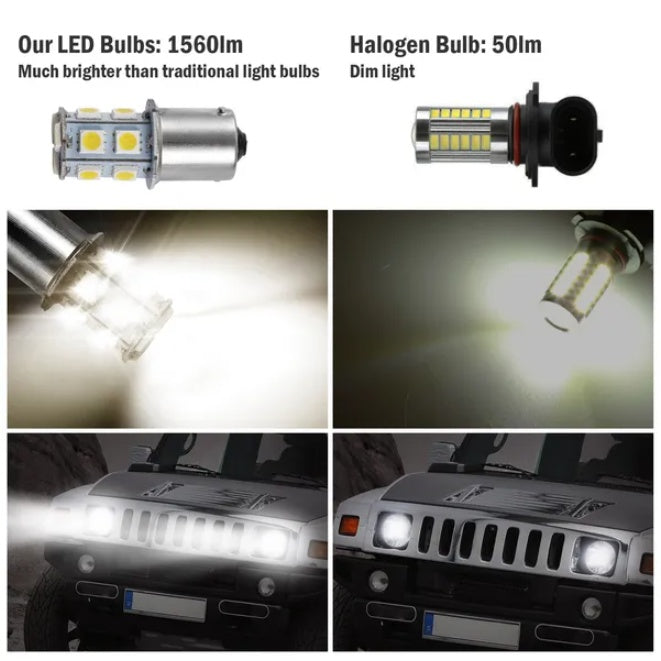20PCS 12V Car Light Bulbs 4500K Turn Signal Aluminum Alloy