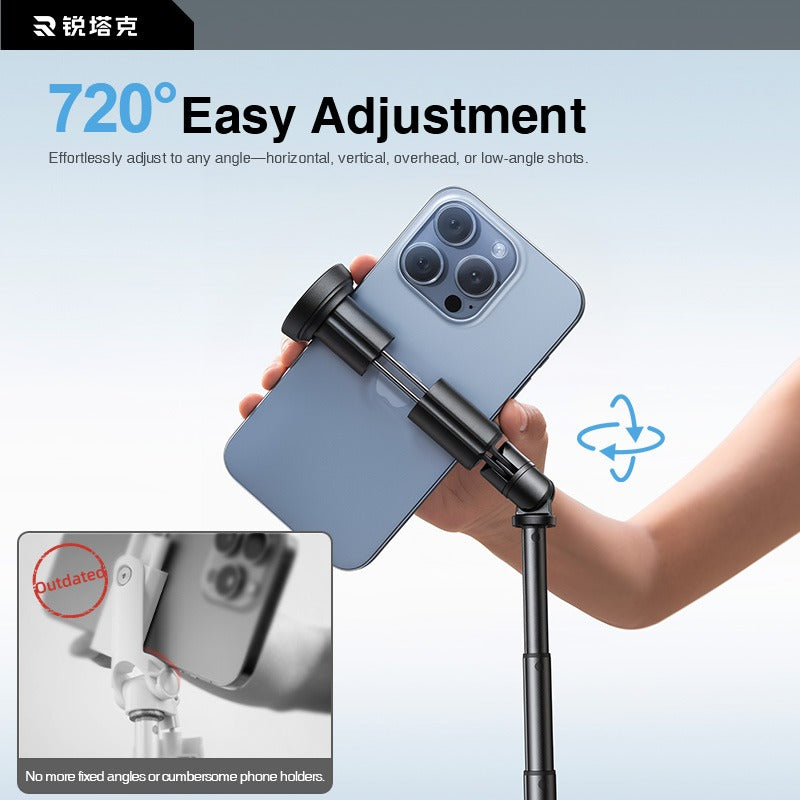 67in Selfie Stick Tripod with Remote Rotatable Phone Stand