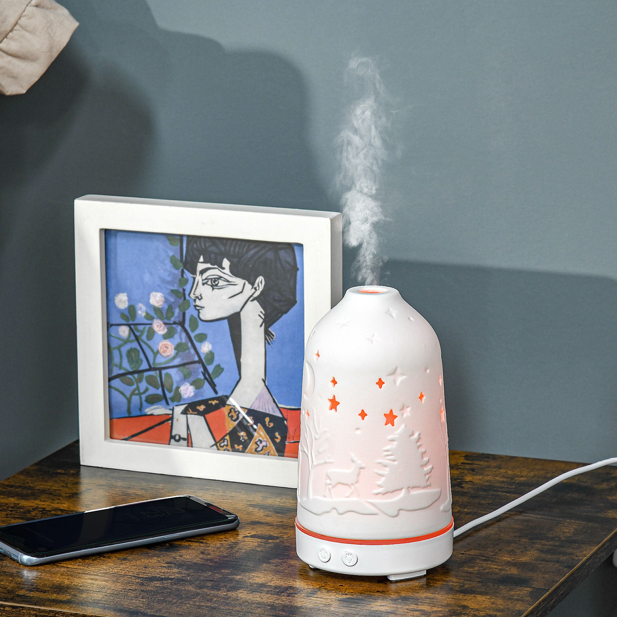 Premium Ultrasonic Aroma Diffuser Humidifier LED Light Quiet