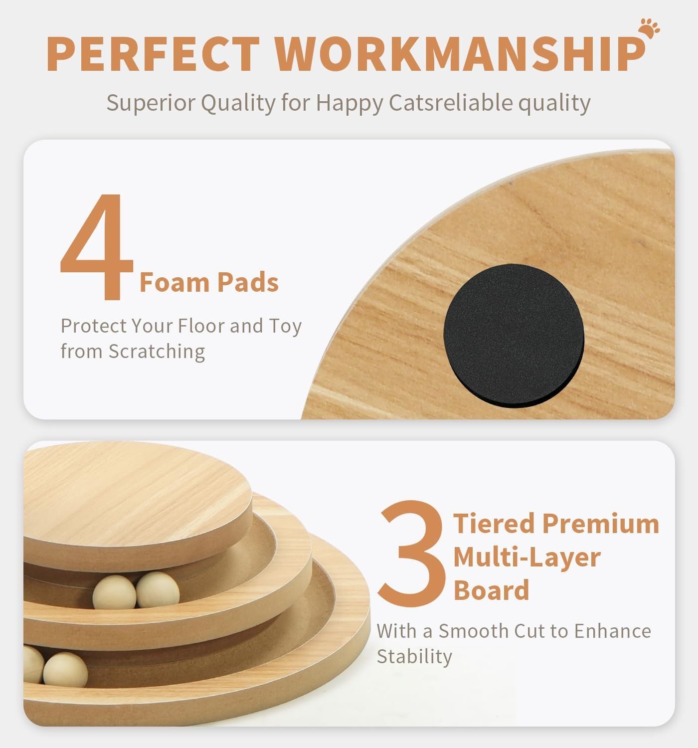 Interactive Cat Scratching Post with Ball Track Toy – Sisal Cat Scratcher for Indoor Cats