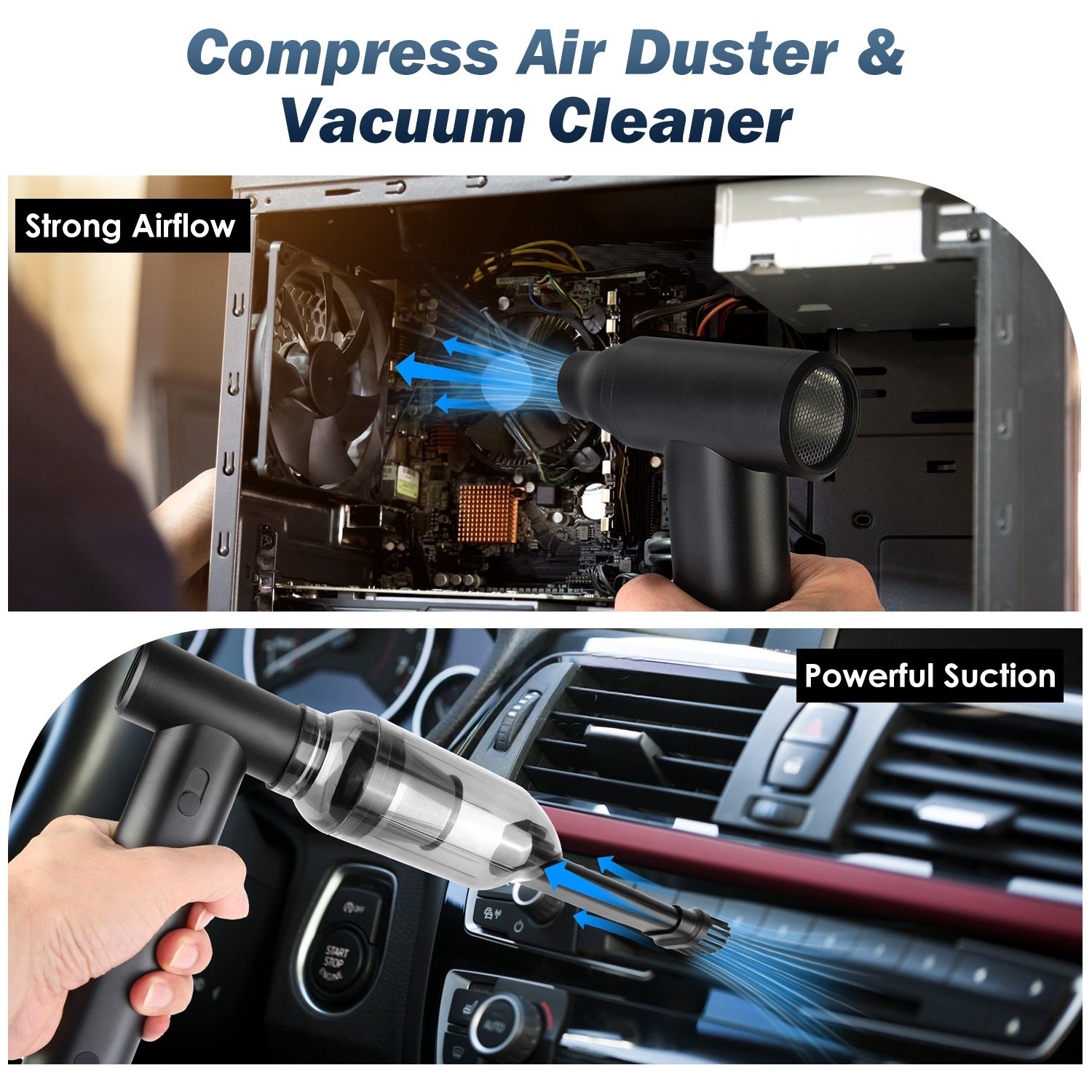 Cordless Compressed Air Duster 250000RPM Brushless Motor