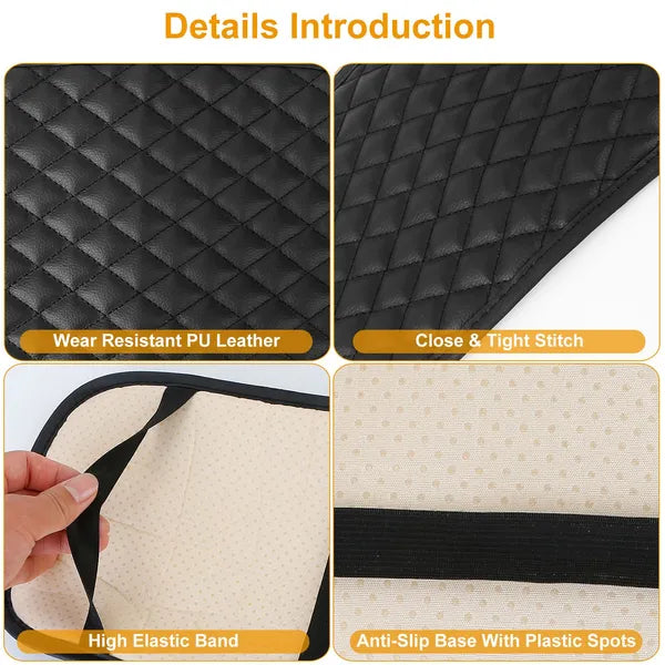 Car Armrest Pad Cover PU Leather Anti-Slip Center Console Cushion