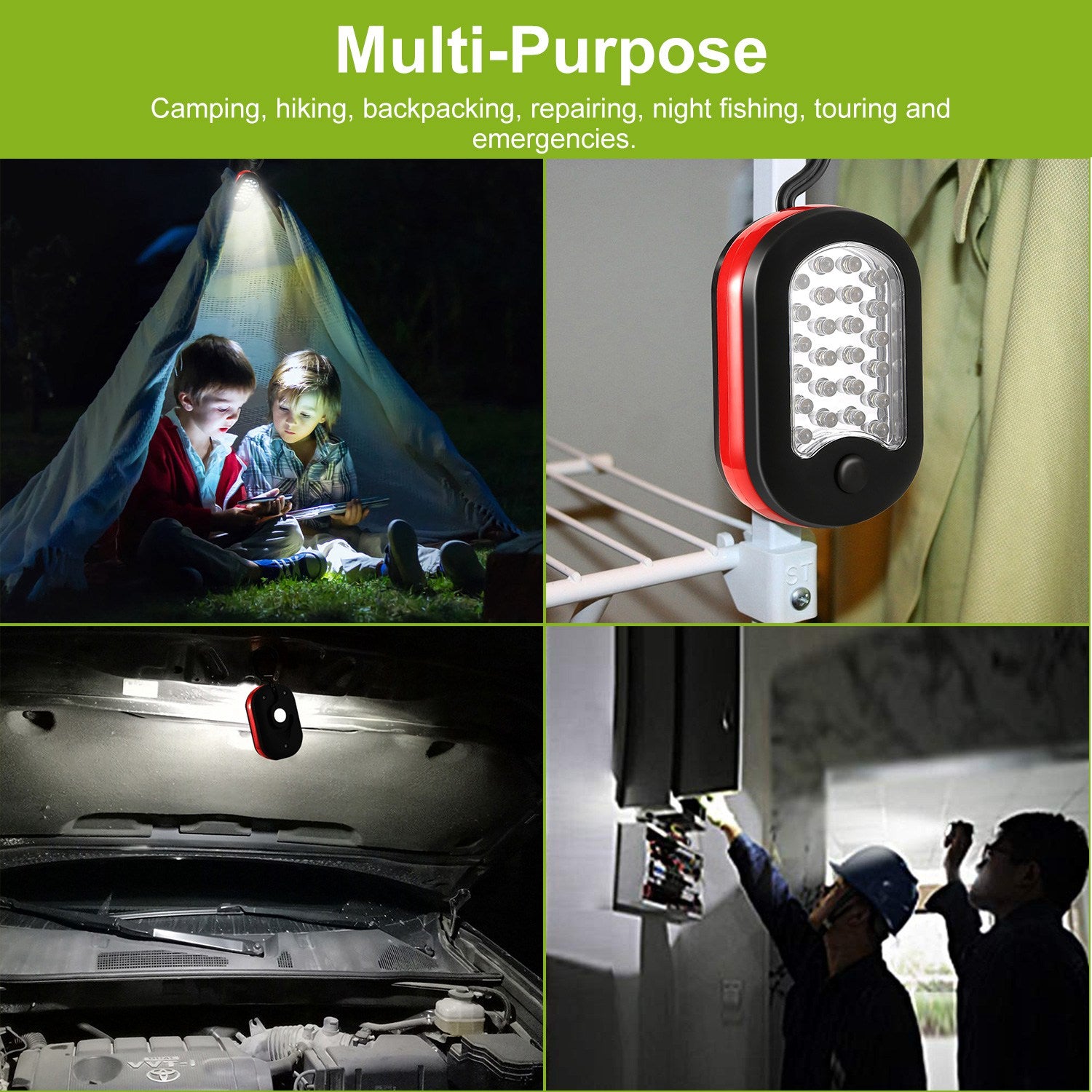 Ultra Bright Magnetic LED Work Light Portable Hook Emergency Lamp