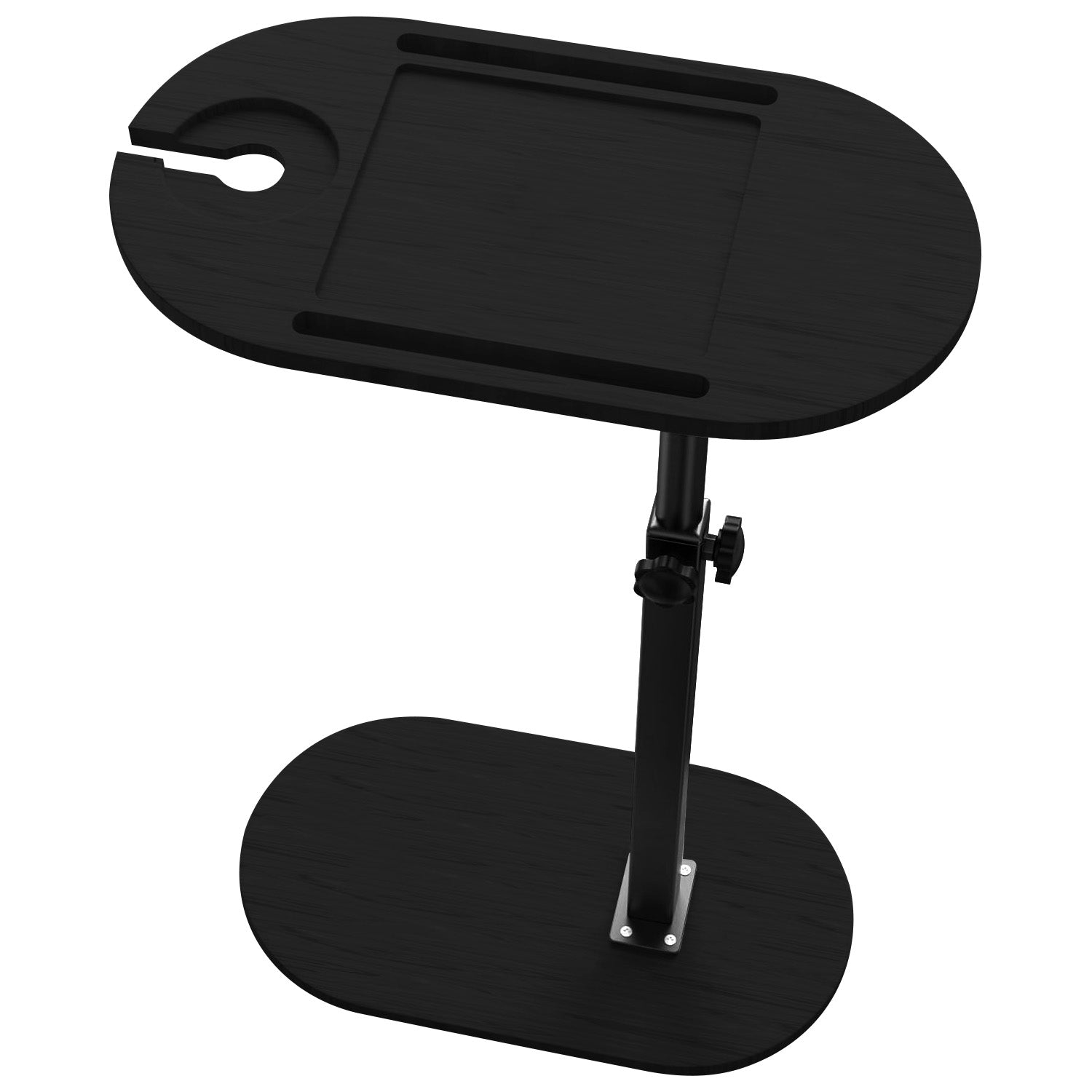 C-Shaped Bathtub Tray Table Adjustable Bamboo Bath Caddy