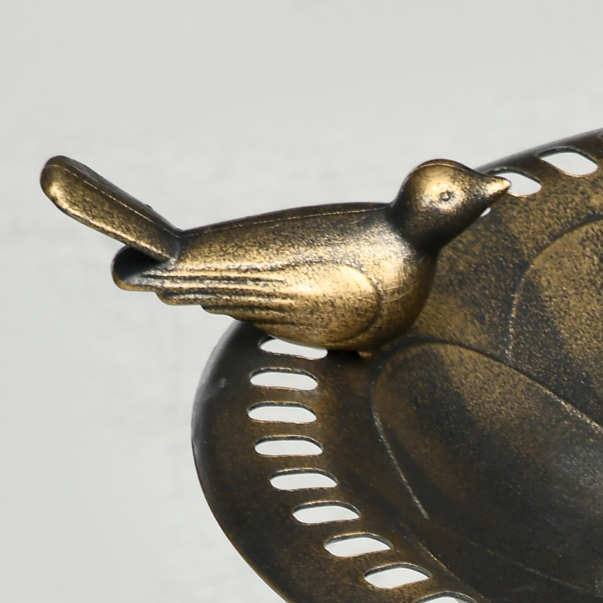 Premium Antique Bird Bath Feeder Bowl with Pedestal Bronze Decor