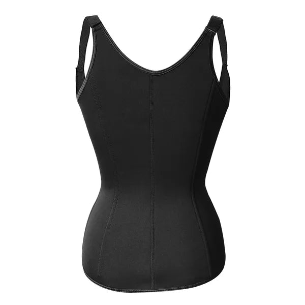 Zipper Waist Trainer Corset Tummy Control Shaper with Back Support