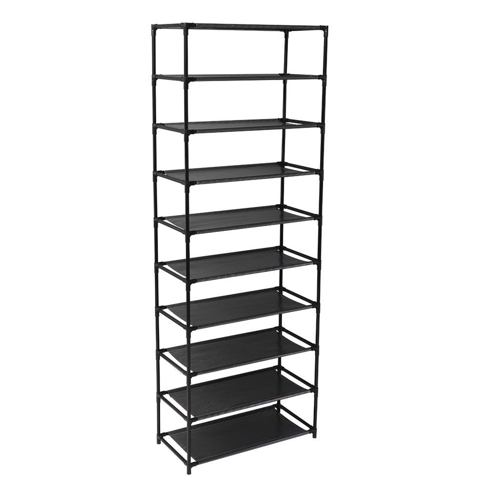 Heavy Duty 10-Tier Stackable Shoe Rack Holds 50 Pairs Organizer