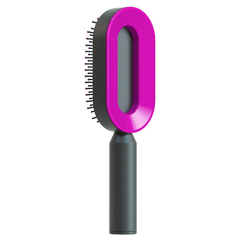 Self Cleaning Hair Brush with Scalp Massage & Detangling