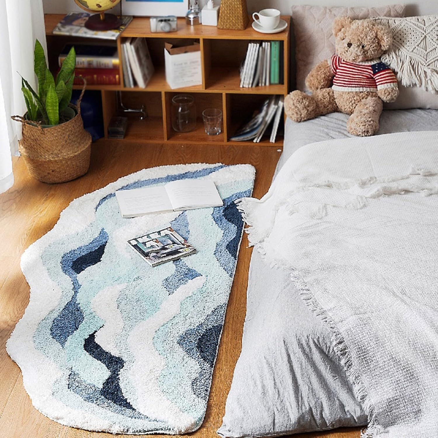 Non Slip Absorbent Bath Rug Washable Cute Floor Mat For Home Decor