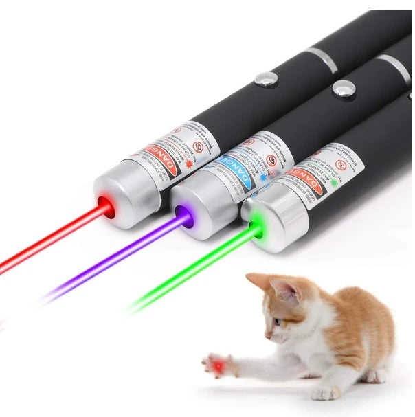 3 Pack Laser Pointer Pens Red Green Blue Long Range Beam