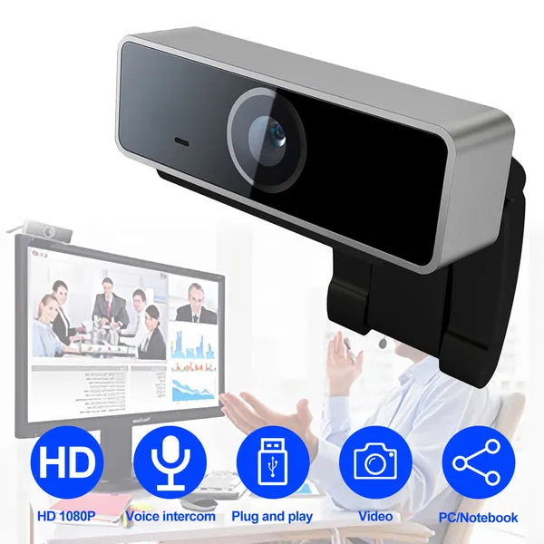 FHD 1080P Webcam USB Computer Camera with Microphone