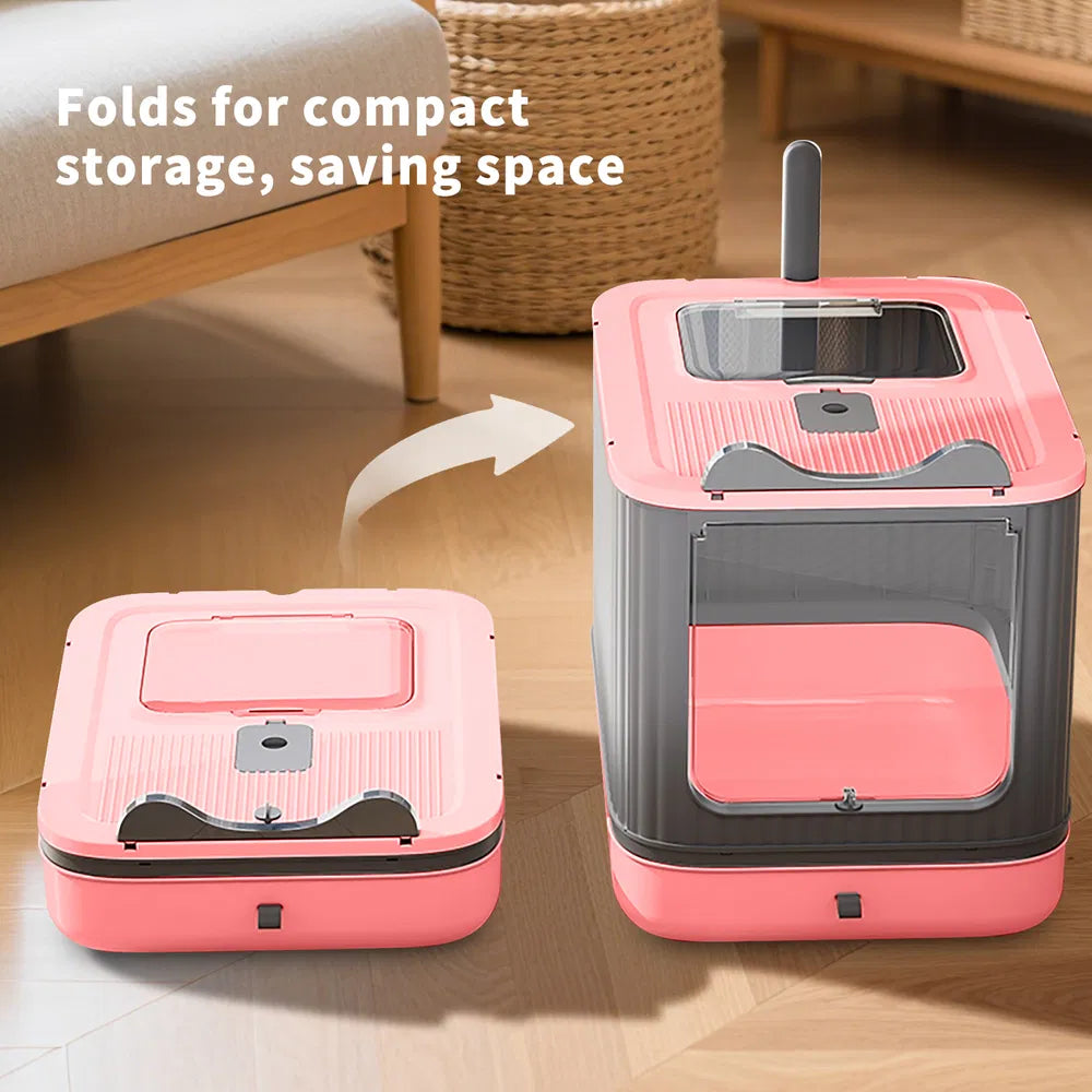 Premium Enclosed Cat Litter Box with Top & Front Entry – Odor Control Cat Toilet
