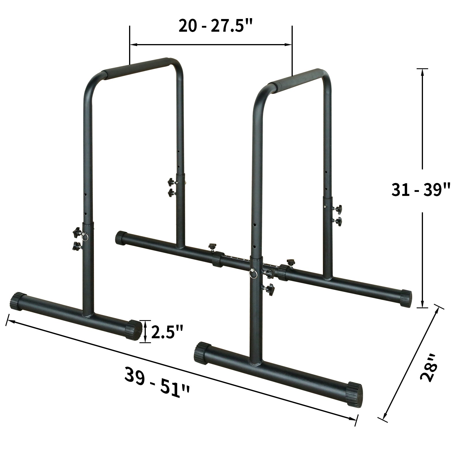 Heavy Duty Power Tower Dip Station with Adjustable Pull Up Bar