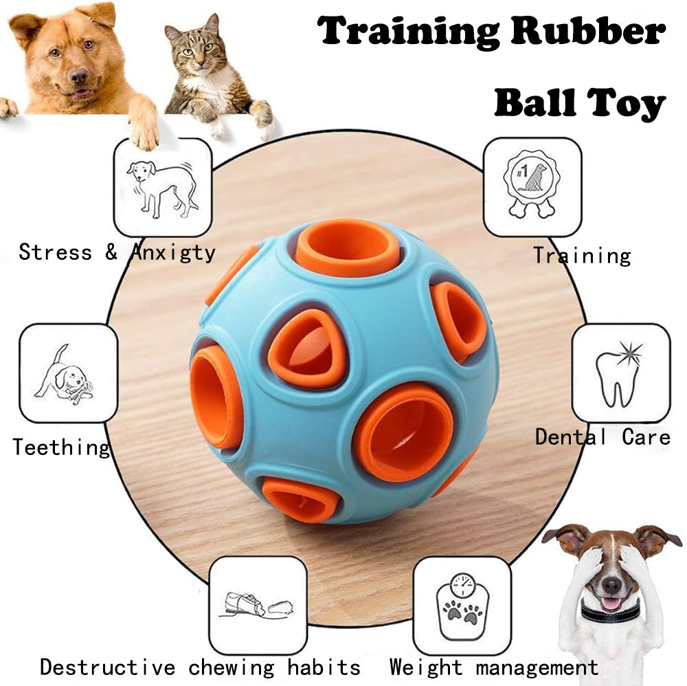 Premium Dog Rubber Ball Toy with Bell Sound Two Pack
