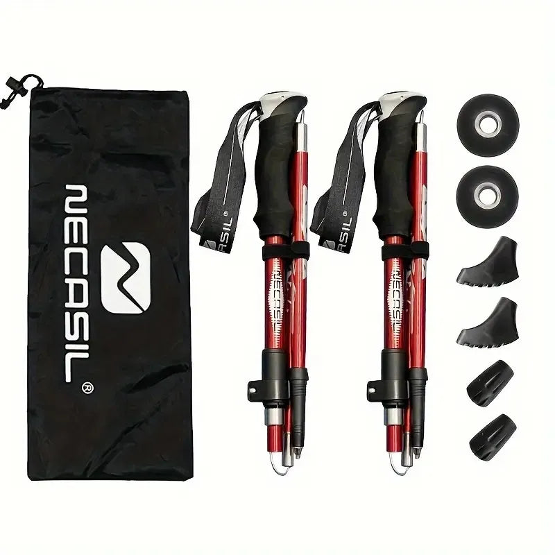 Lightweight Folding Trekking Cane with EVA Grip & Durable Lock
