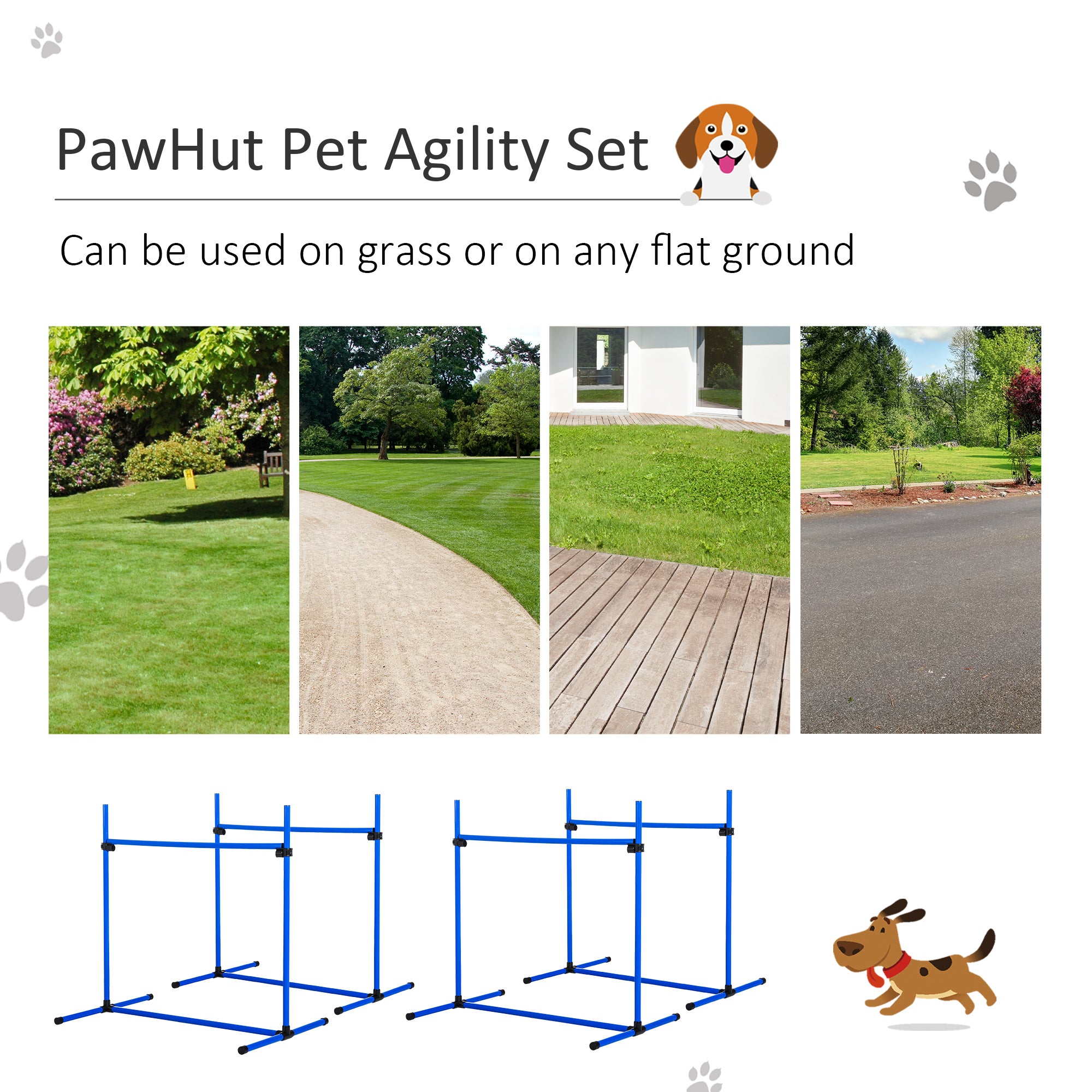 Adjustable Dog Agility Jump Training Set – Indoor & Outdoor Dog Exercise Kit