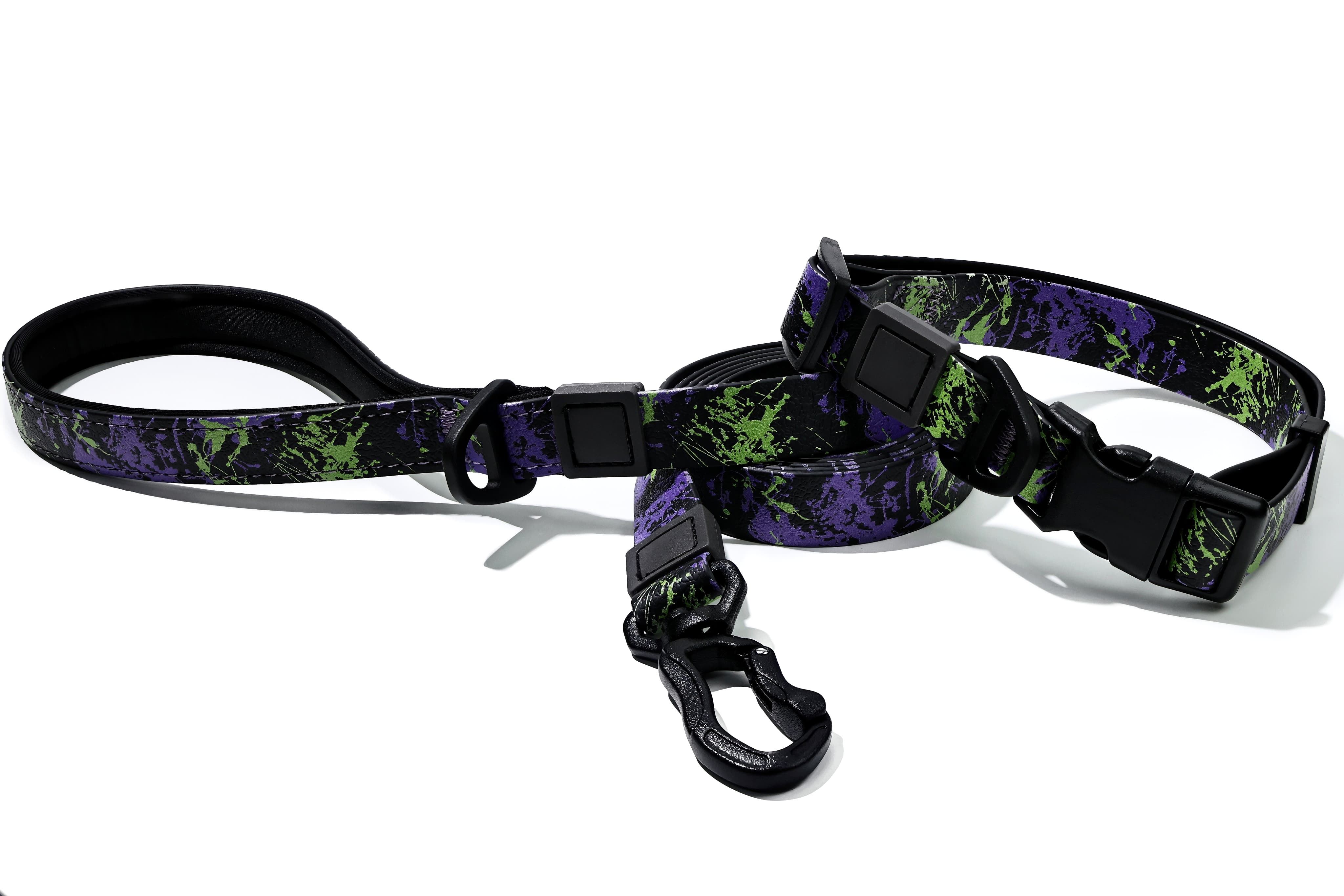 UV Printed Camouflage Embossed Pet Leash Set for Outdoor Use