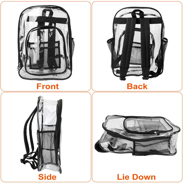 Large Transparent School Bag Clear Waterproof Backpack for Students