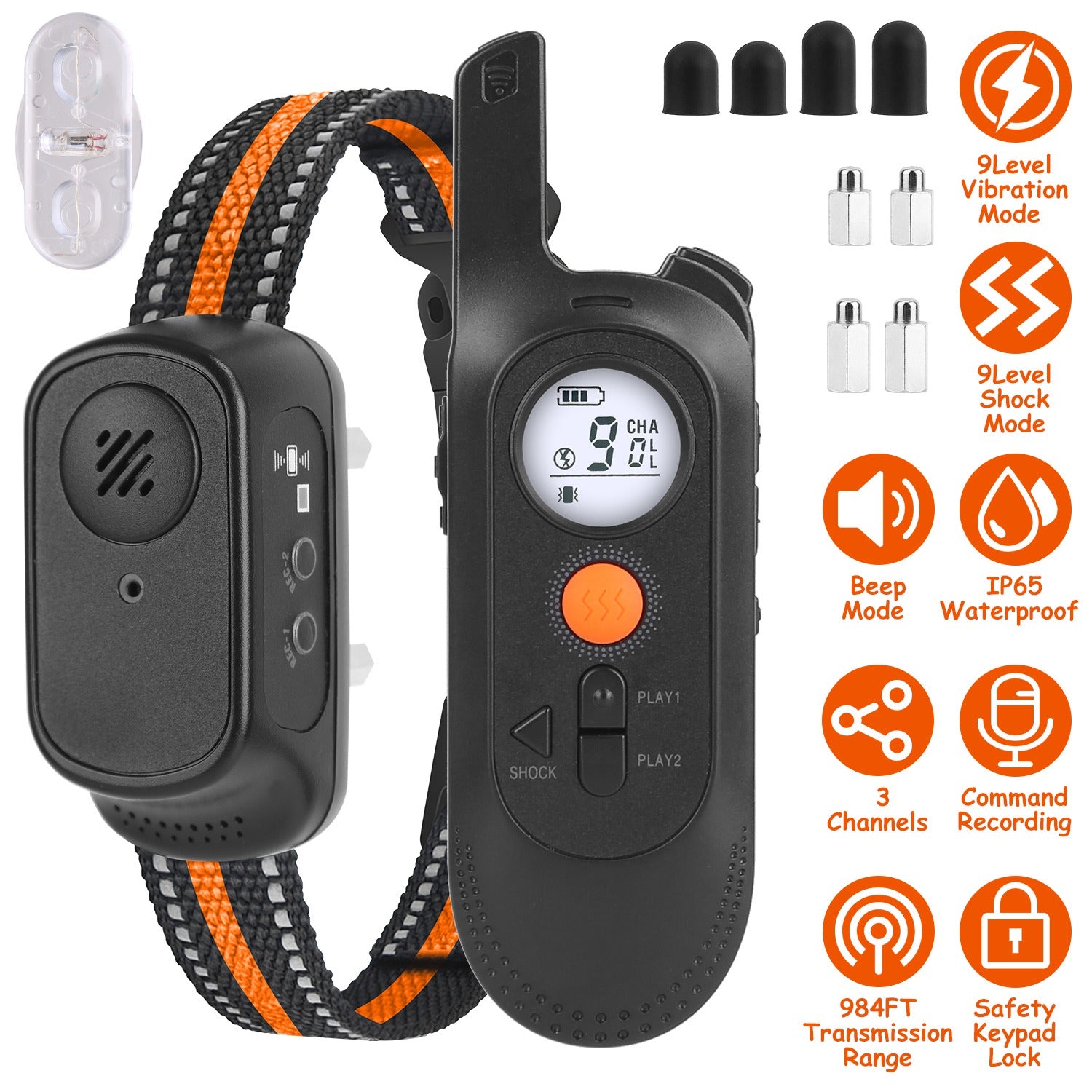 Rechargeable Dog Training Collar with Remote – Waterproof Beep & Vibration Training System
