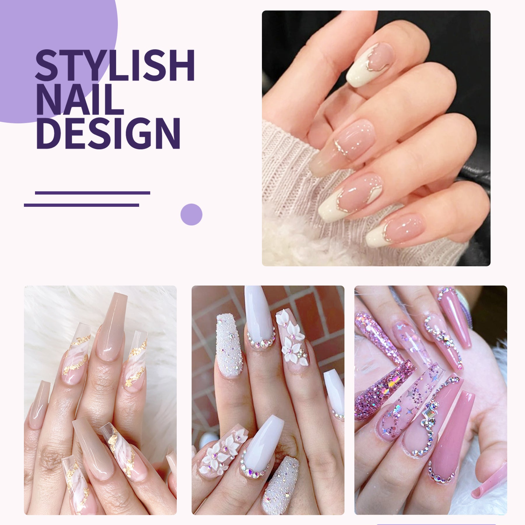 Professional Acrylic Nail Kit with Powder Liquid Set for Nail Extension