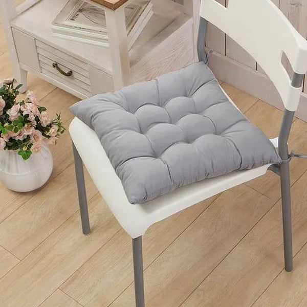 4Pcs Soft Chair Cushion Pads with Ties Comfortable Square Seat Cushions