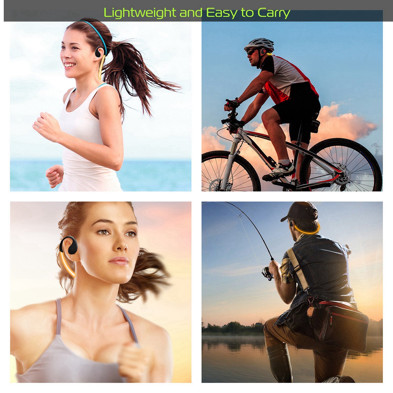 Wireless Neckband Bluetooth 4.1 Sport Earphones Sweatproof HD