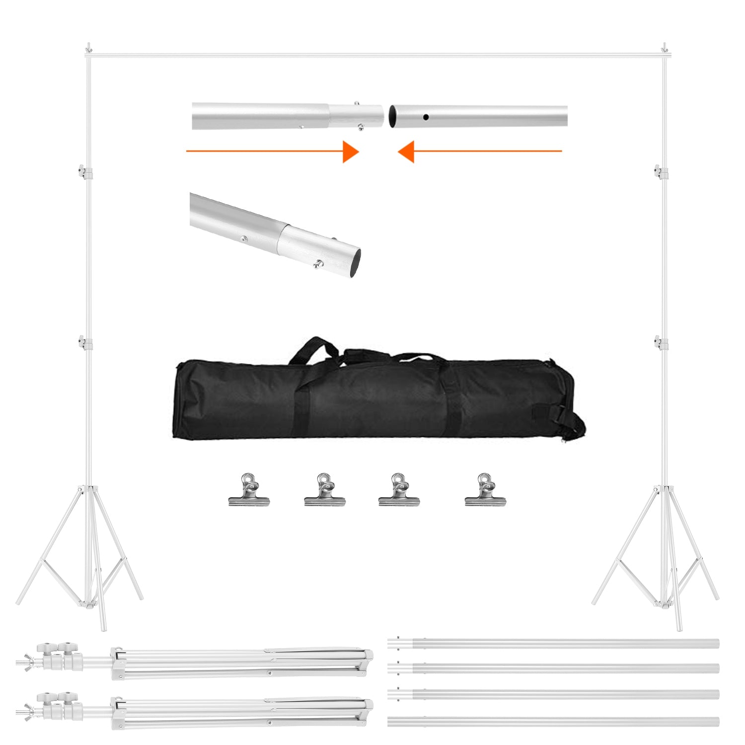 Adjustable Photography Backdrop Stand 10ft Support System