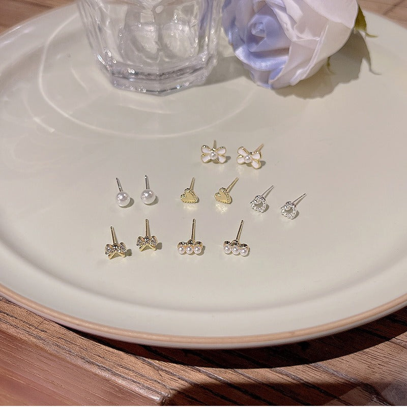 Luxury 6-Piece Stud Earrings Set Minimalist Elegant Jewelry