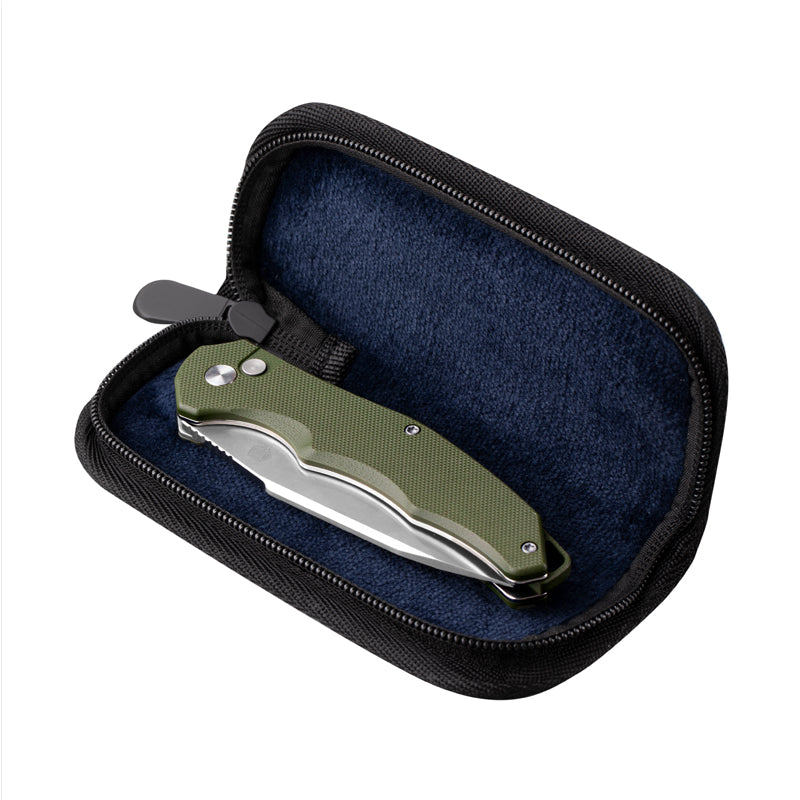 Premium Folding Pocket Knife with G10 Handle and Stainless Steel Blade
