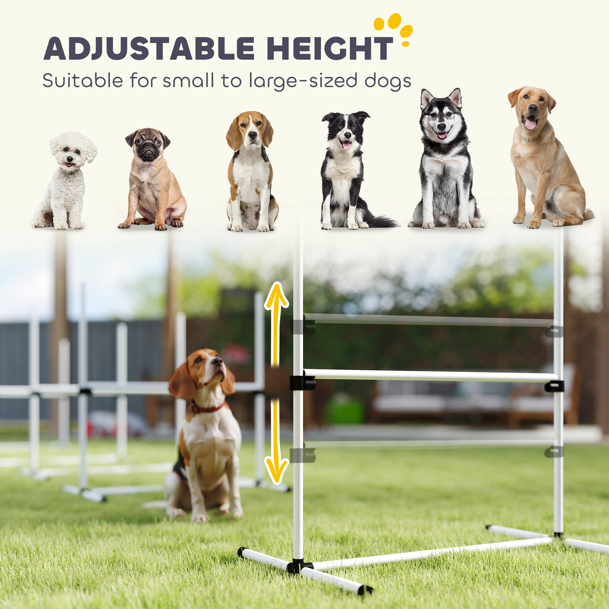 Dog Agility Jump Training Kit – Adjustable Indoor & Outdoor Agility Hurdle Set