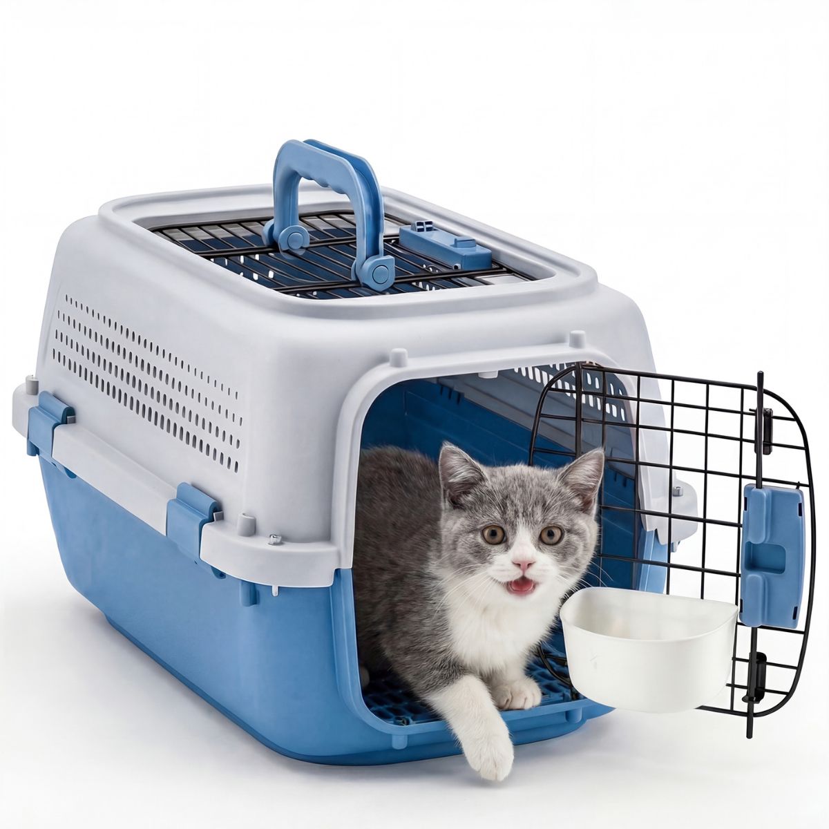 Hard-Sided Pet Carrier for Dogs & Cats – Airline Approved Travel Crate with Ventilation