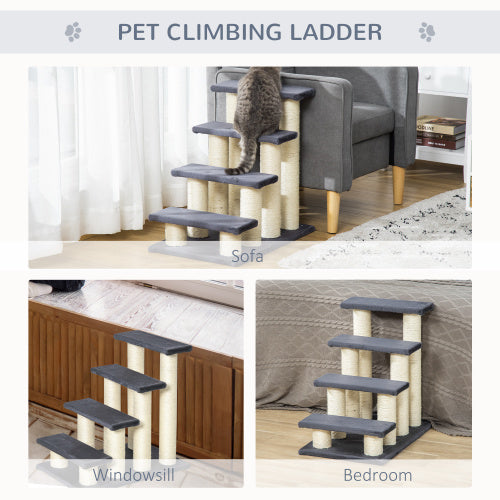 Premium Stair Style Cat Tree with Steps Scratching Post and Climb