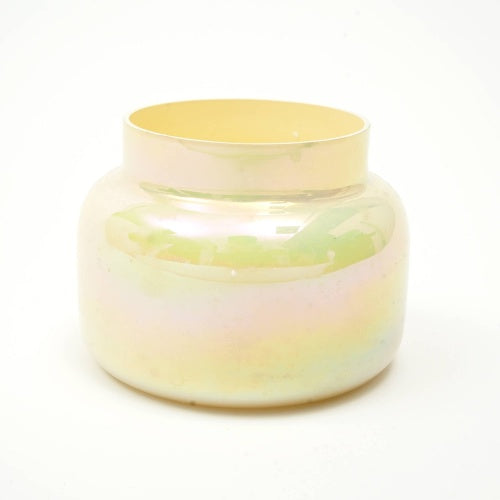 Pastel Yellow Scented Candle Jar with Lid Elegant Decor
