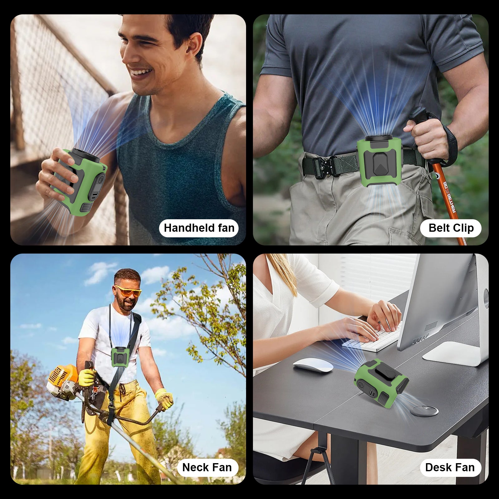 Powerful Portable Waist Fan Rechargeable Clip Cooling Fan