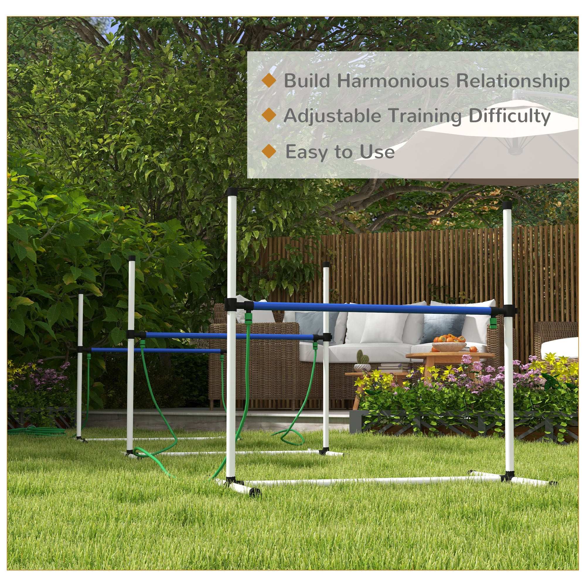 Premium Dog Agility Training Set with Water Spray Tube