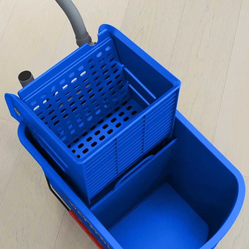 Compact Mop Bucket with Wringer & Wheels 21 Quart Cleaning Bucket