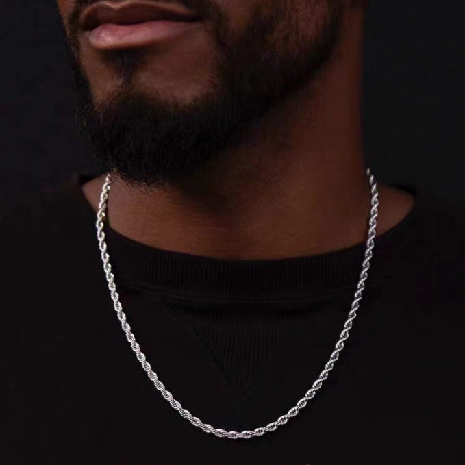 Premium Twist Chain Necklace Stainless Steel Durable Jewelry