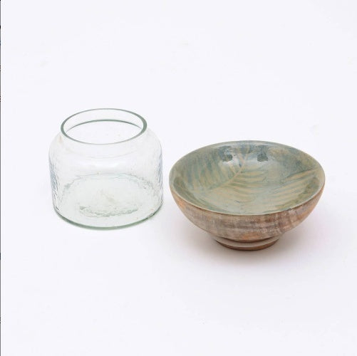 350ML Glass Storage Jar with Wooden Lid