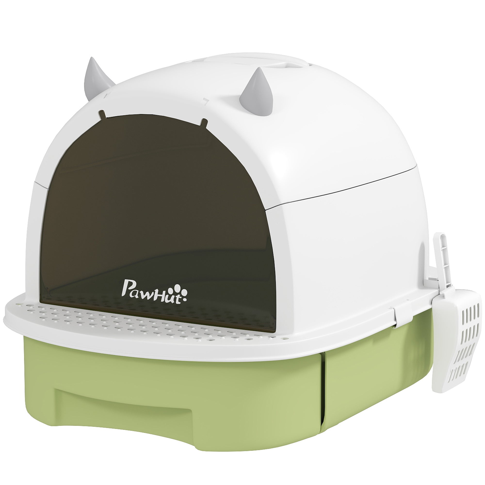 Premium Covered Cat Litter Box with Lid Scoop Odor Control