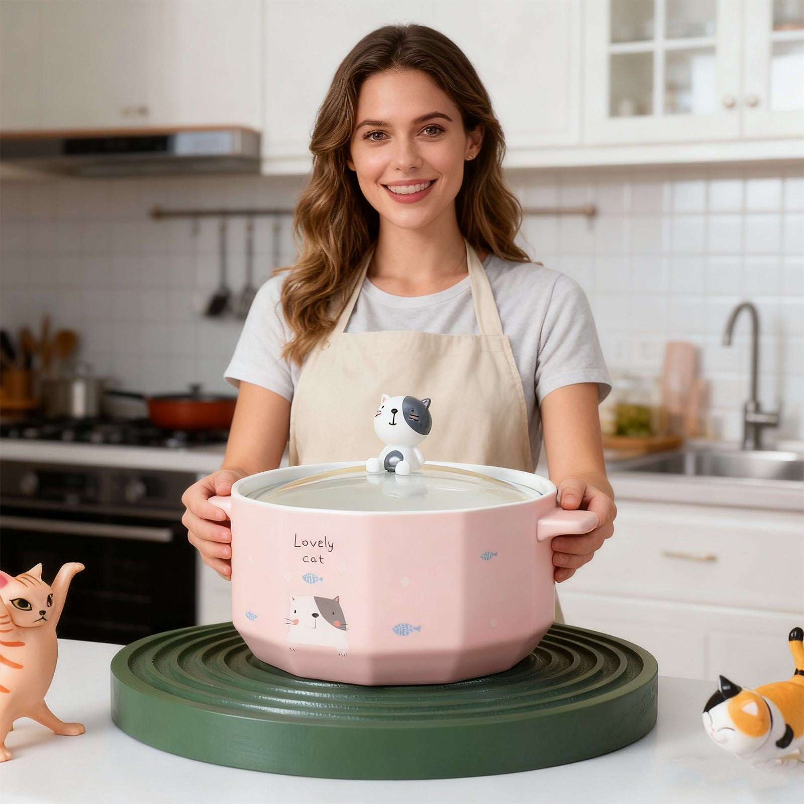 Cartoon Cat Noodles Bowl 850ML for Soup and Ramen