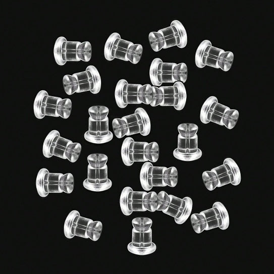 Essential Silicone Earring Backs Transparent Soft Secure Fit